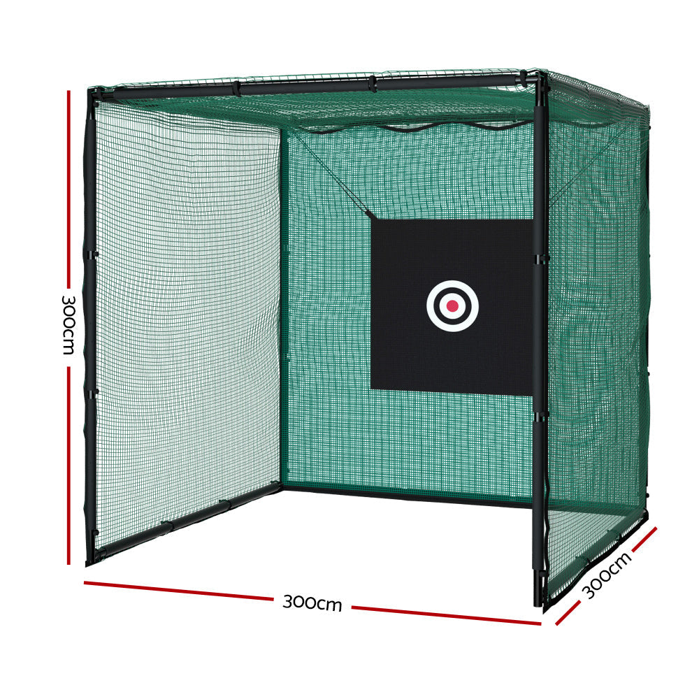 3 m Golf Practice Cage with Steel Frame and Target