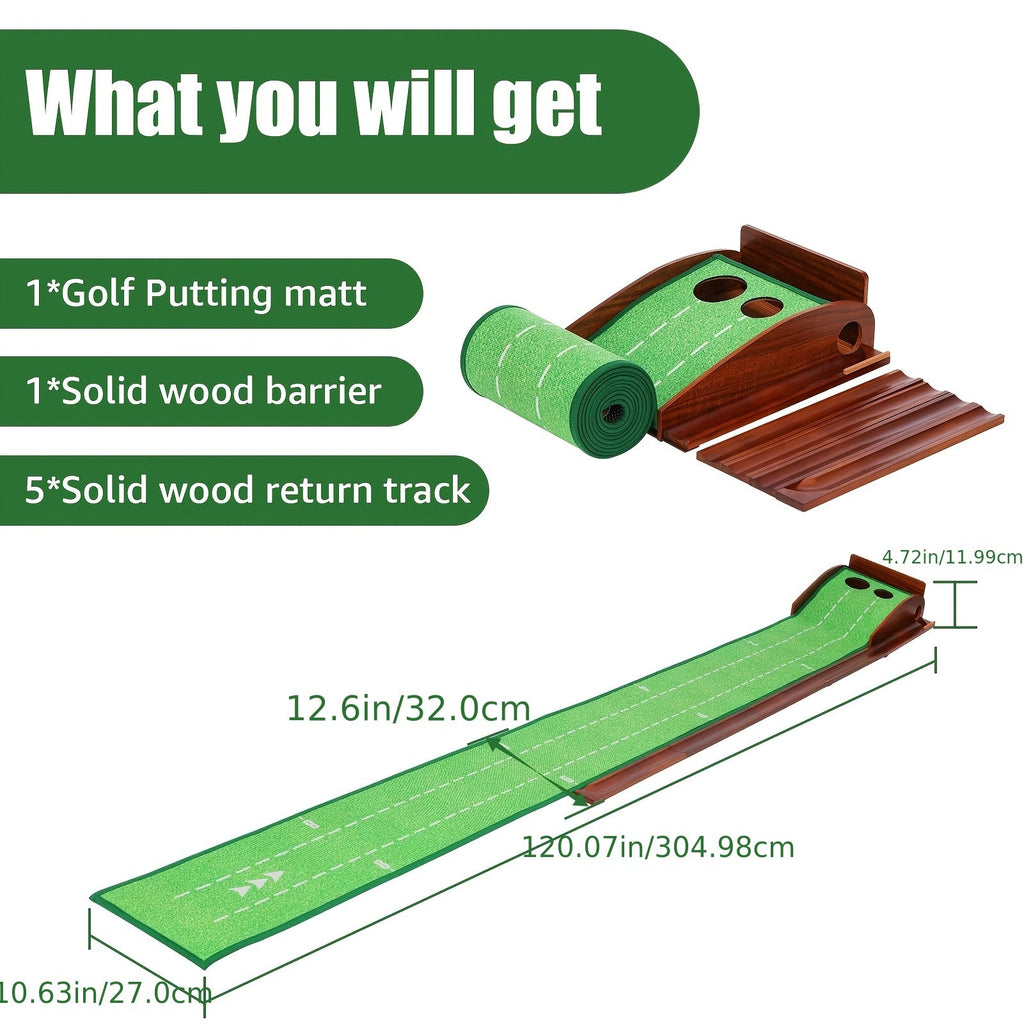 Golf Putting Mat – Two-Hole Practice Green