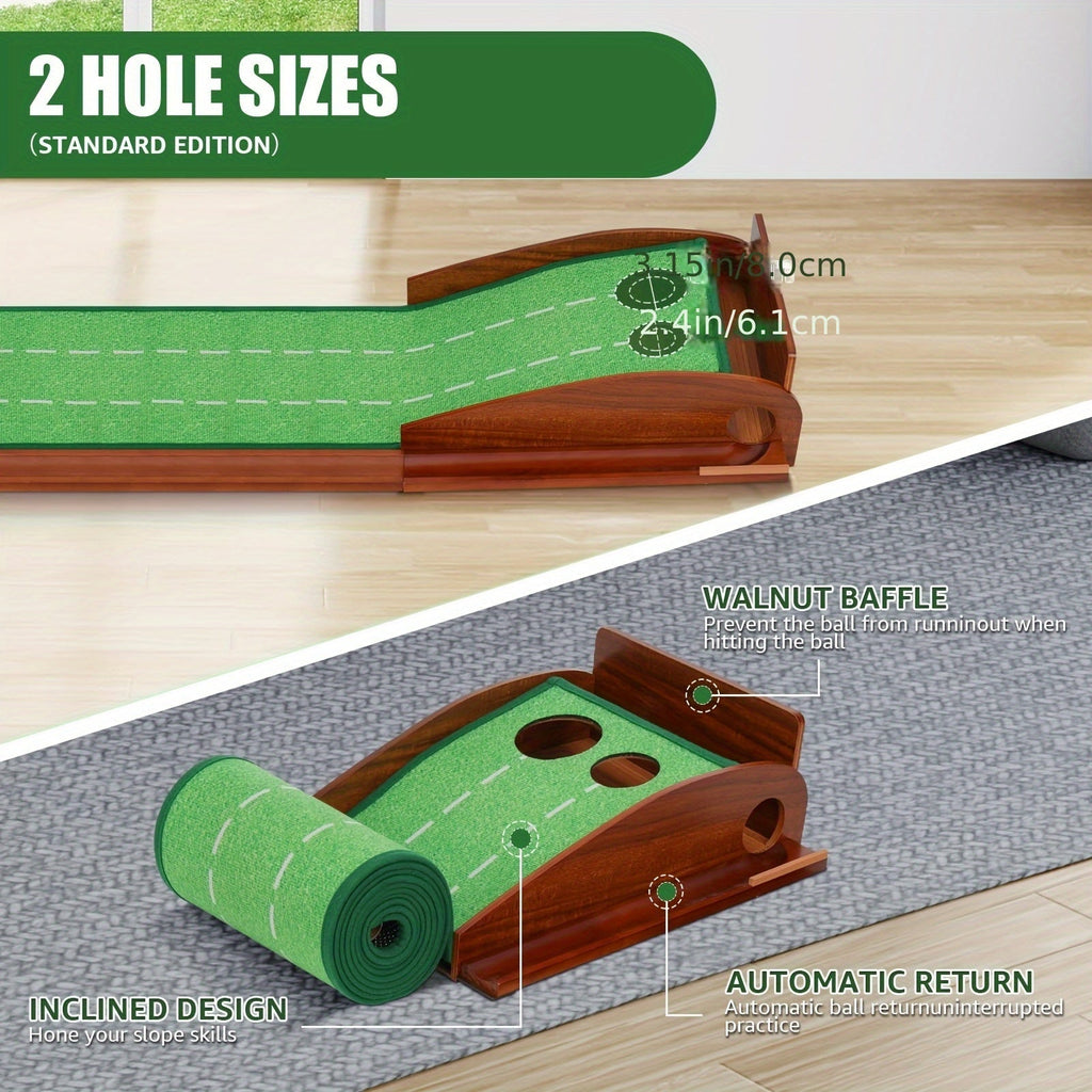 Golf Putting Mat – Two-Hole Practice Green