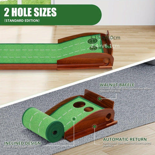 Golf Putting Mat – Two-Hole Practice Green